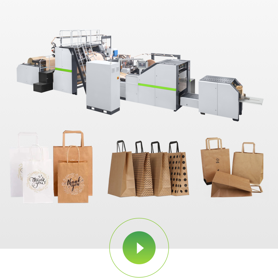 Full Automatic Paper Bag Machine With Flat Handle